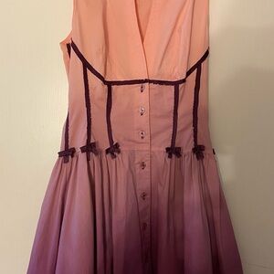 Byron Lars Beauty Mark Ombré Mini Dress